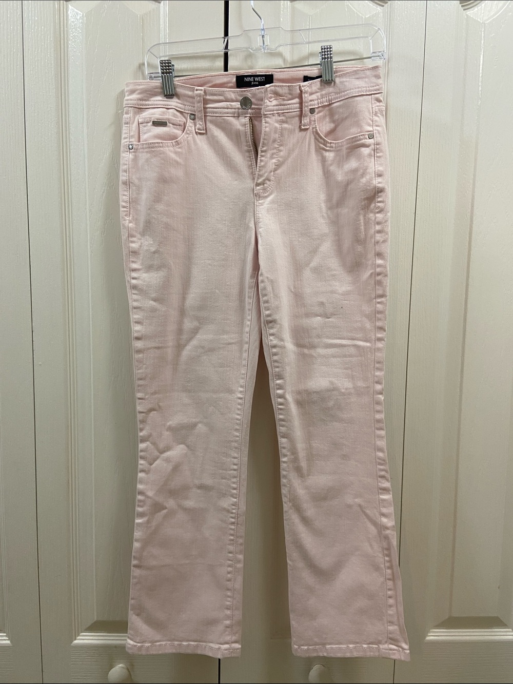 Nine West Pale Pink Boot-Cut Jeans